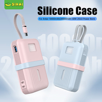 SIKAI Silicone Case For Anker Nano Power Bank 10,000mAh 30W USB-C Portable Charger with Built-In Cable Shockproof Travel Case