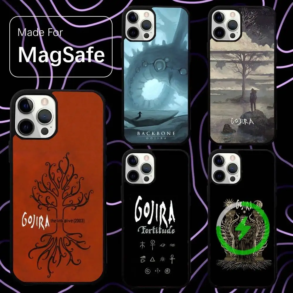 

Gojira Fortitude Band Phone Case For iPhone 16,15,14,13,12,11,Pro,Max,Plus,Mini,SE New Magsafe Magnetic Wireless Charging