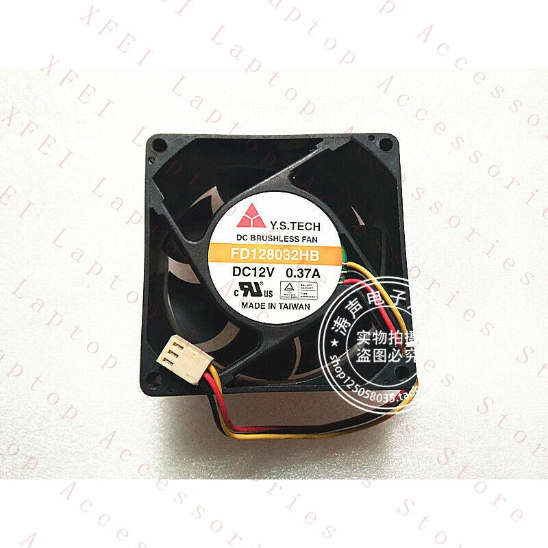 D  1PC for Y.S.TECH FD128032HB Cooling Fan 12V 0.37A 3pin New