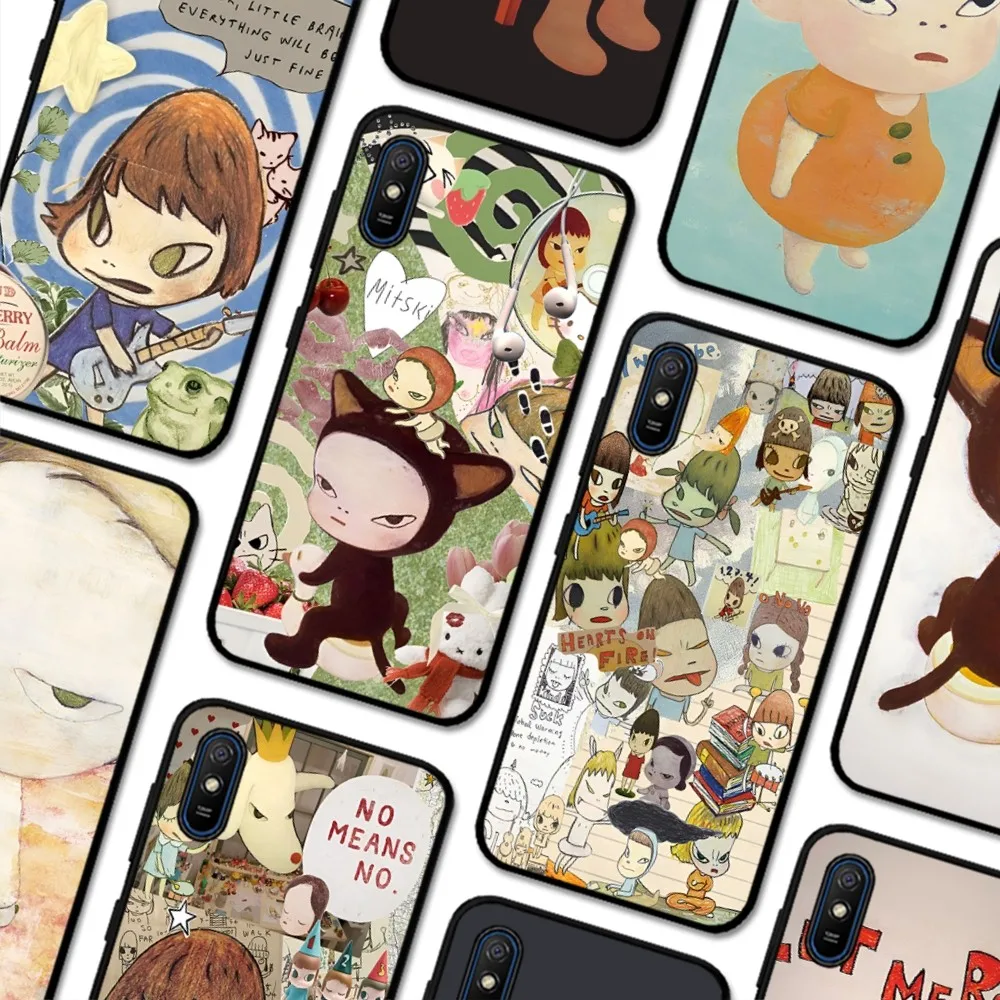 Y-Yoshitomo Girl NaraS Phone Case For Redmi 5 6 7 8 9 10 Plus Pro 6 7 8 9 A GO K20 K30 K40 Pro Plus F3 Fundas