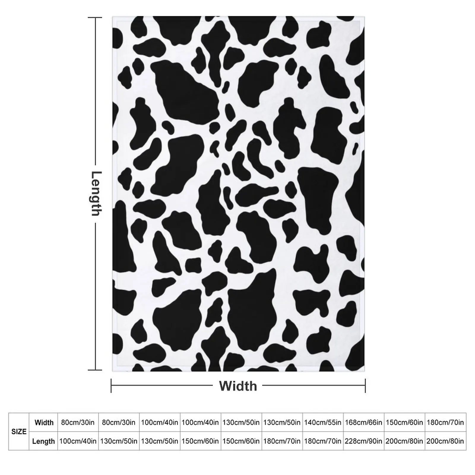 CowPrint Pattern Throw Blanket Luxury Throw For Decorative Sofa Soft Plush Plaid manga Summer Custom Blankets