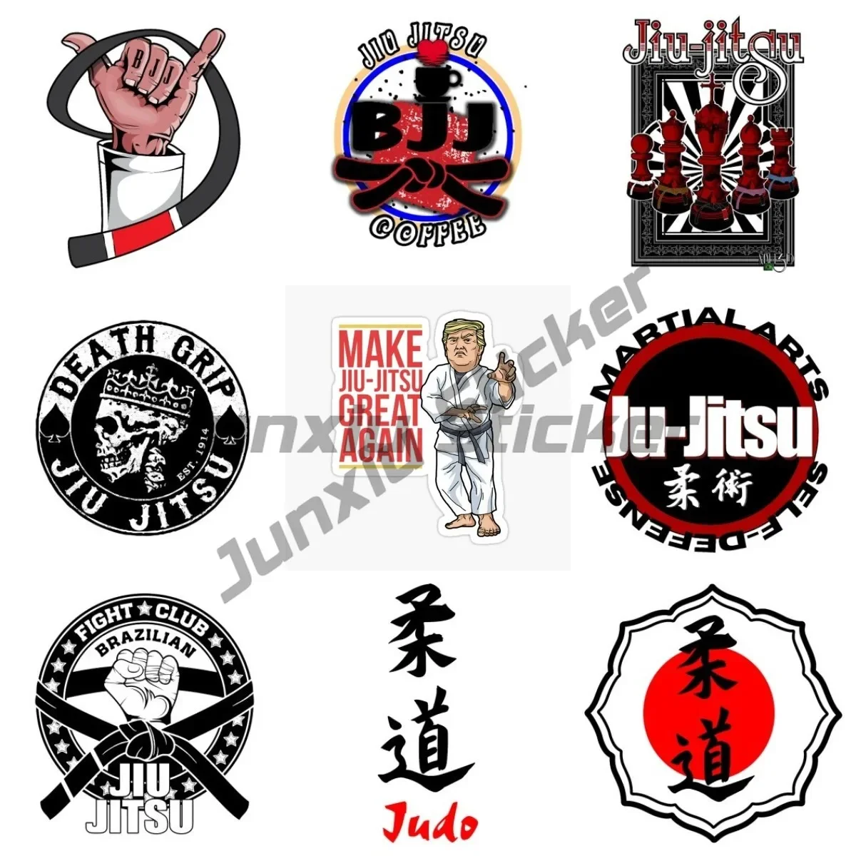 

BRAZILIAN Jiu Jitsu Judo Vinyl Car Stickers SUV Fine Window Decal Custom Printing Decor