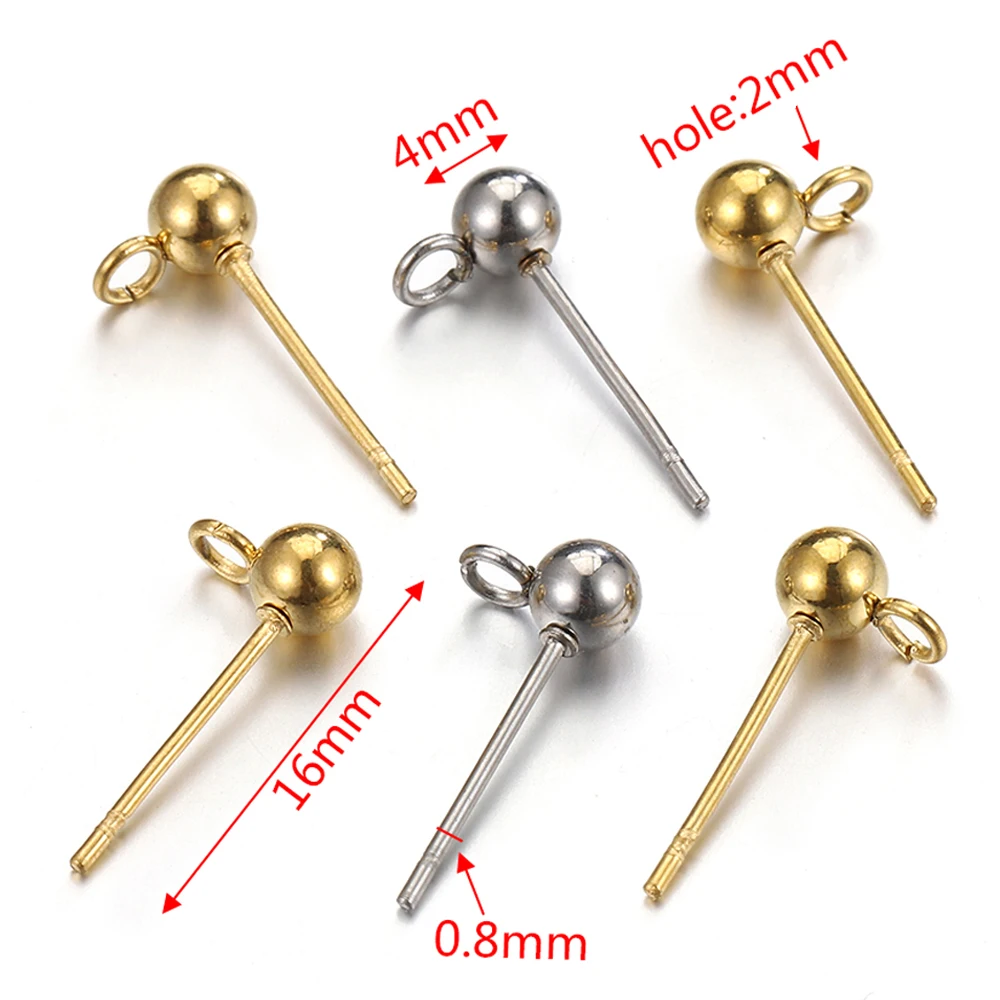 10–100 Stück Edelstahl-Ohrstecker, Ohrstecker für DIY-Ohrstecker, Schmetterlingsohr-Rücken, Schmuckherstellung – Detail 1