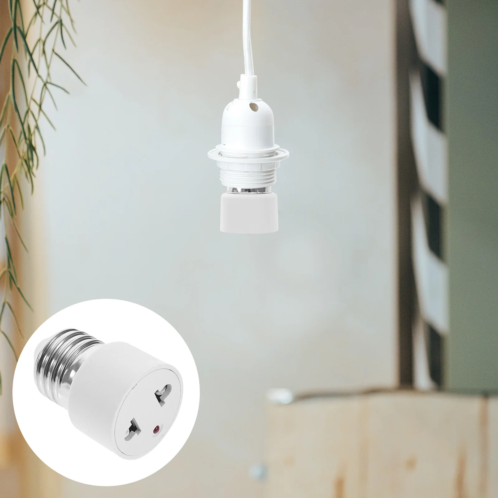 

2 Pcs Polarized E27 Converter Smart Bulb Light Socket with Plug Adapter Copper Lamp Holder