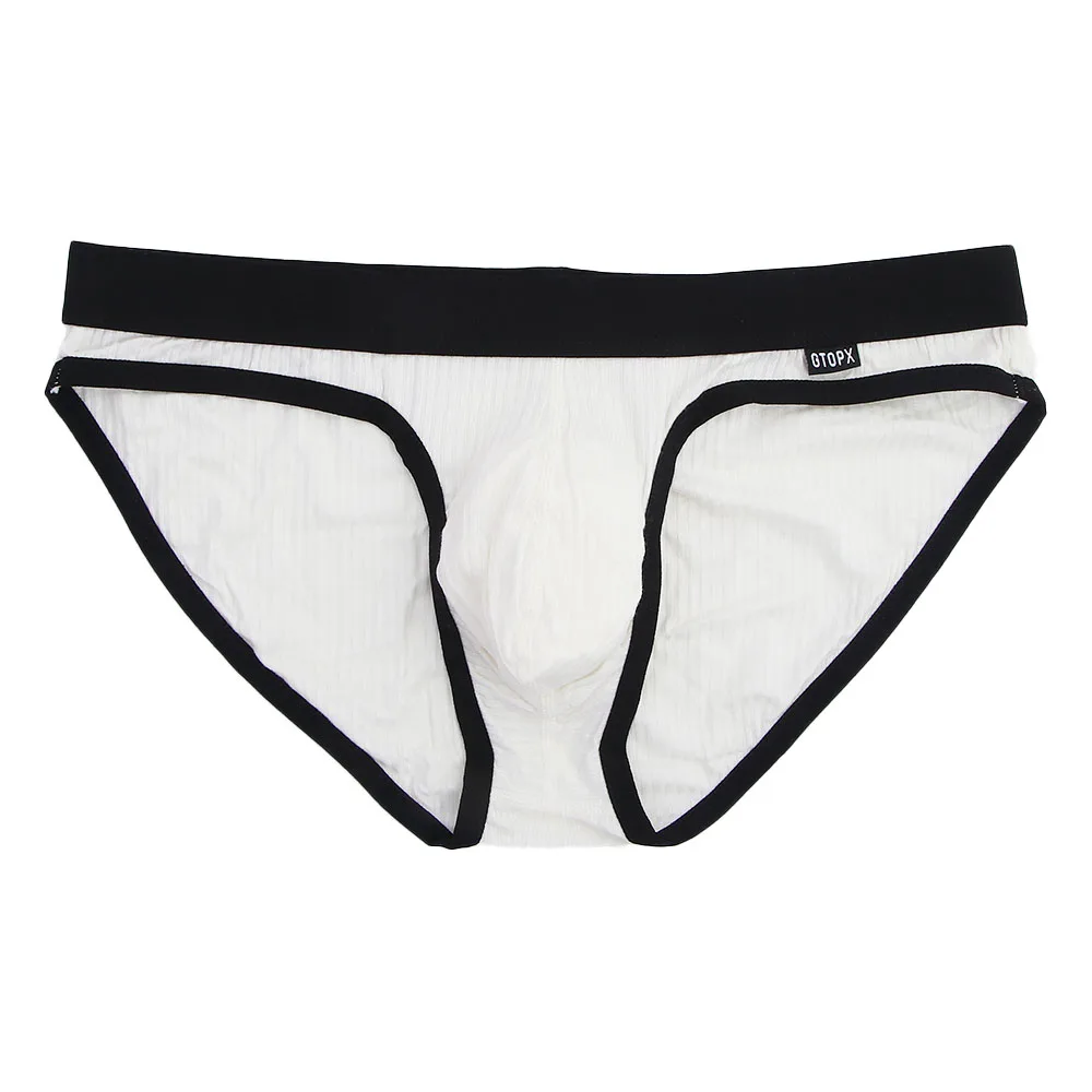 

Breathable Simple Modal Underwear Underpants Letter U Convex Screw Thread Panties Men Thong Sexy Briefs