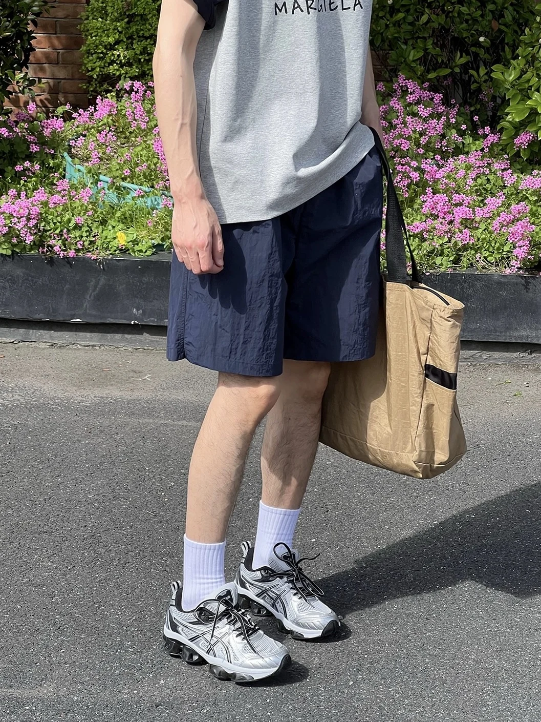 سراويل صيفية فضفاضة للرجال سريعة الجفاف بطول الركبة بطول خمسة أرباع سراويل غير رسمية برباط على الطراز الأمريكي القديم #2