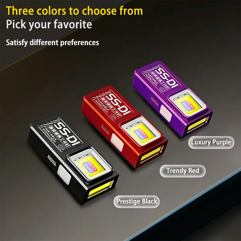 

Светодиодный брелок-фонарик с зарядкой типа C, мини-брелок-фонарик с магнитным креплением, карманный светильник