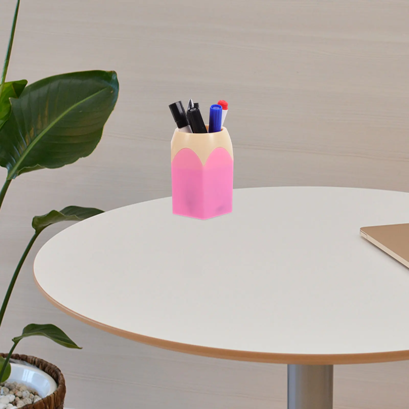 

4 Pcs Pencil Shaped Pot Holder Pencils Adorable Plastic Office Student Pretty Holds