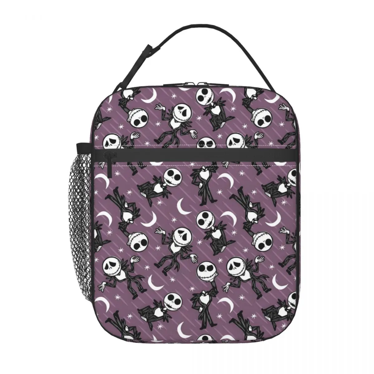 Custom Jack Skellington Insulated Lunch Bag for Women Resuable The Pumpkin King of Halloween Town Cooler Thermal Lunch Box Beach