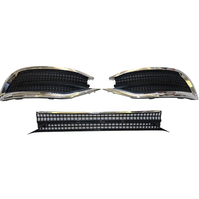 W222 OE Upgrade Style Front Bumper Grille Mesh Set Fit for Mercedes Benz S Class S400 S450 S500 Year 2018-2020