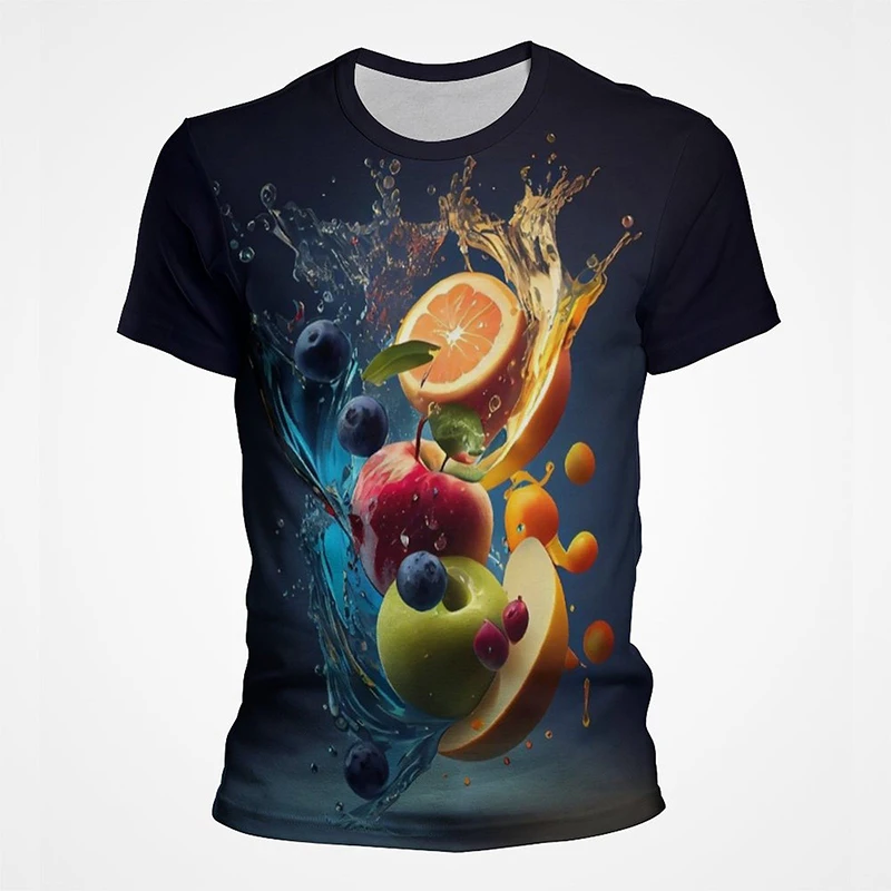 Creative Lemon Strawberry Orange Fruit Graphic T Shirt Men Women Summer Casual Tops Funny Cool Kids Kawaii Children Tee Clothing