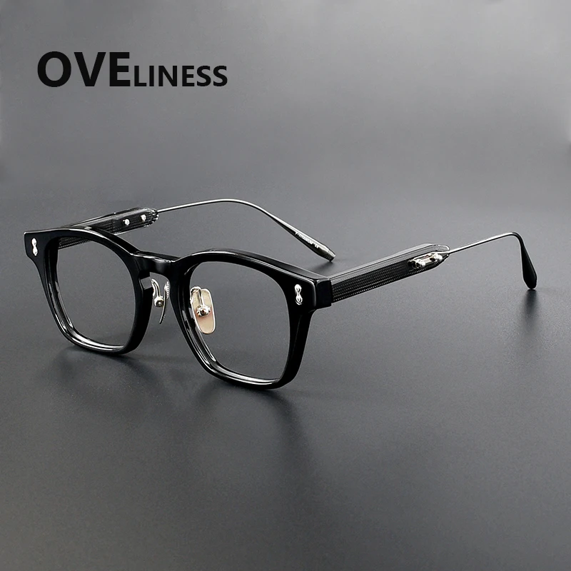 

2026 Acetate Glasses frame Eyeglasses Frames for Men women Retro Square New Brand Design Japanese Spectacles Vintage Eyewear