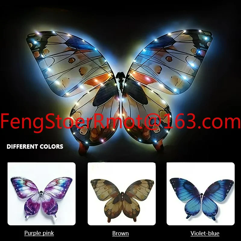2026 new bionic remote control butterfly with LED light, suitable for wedding party simulation flying butterfly