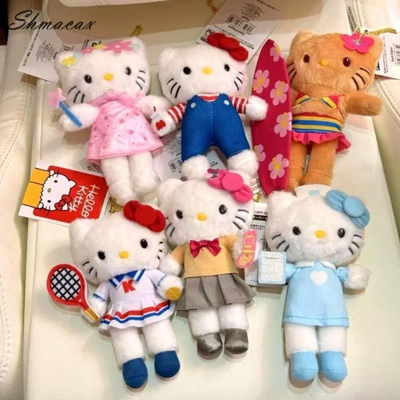 

Hello Kitty Sanrio Long Leg Plush Keychain, Black Cat Soft Stuff Toy, Child G Pendant for Car Key Ring and Backpack Decor