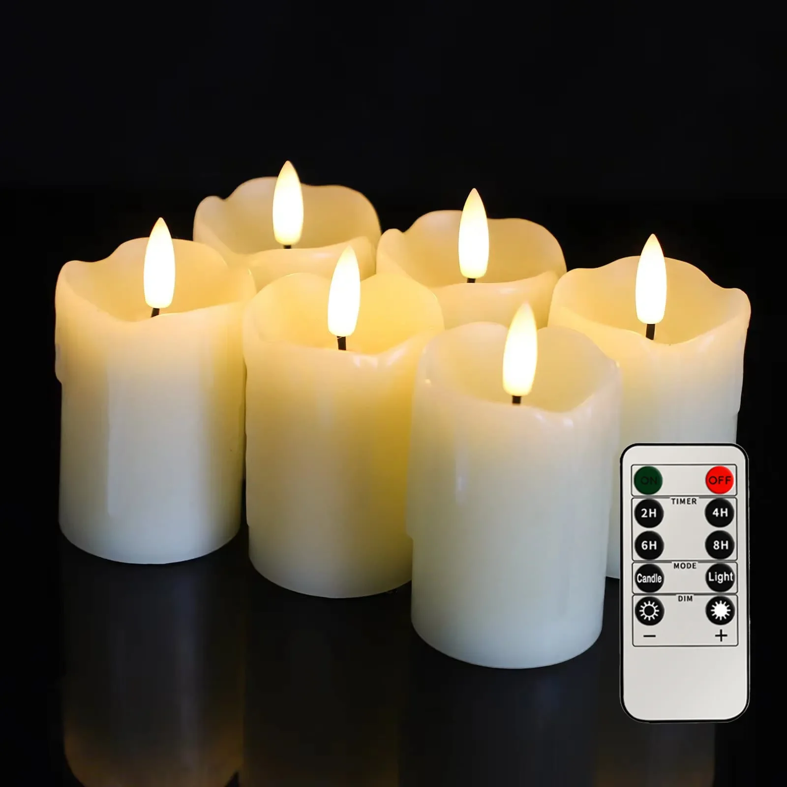 Flickering Real Wax Led Candles Flameless Votive Candles with Remote 3D wick Tea Light Wedding Party Holiday Home Decoration