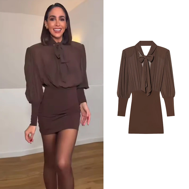 فستان ربيعي نسائي قصير أنيق بطيات 2026 حقيبة نحيفة على الورك فستان قصير أنيق موضة فستان حفلات الكرة فساتين ربيعية أنيقة