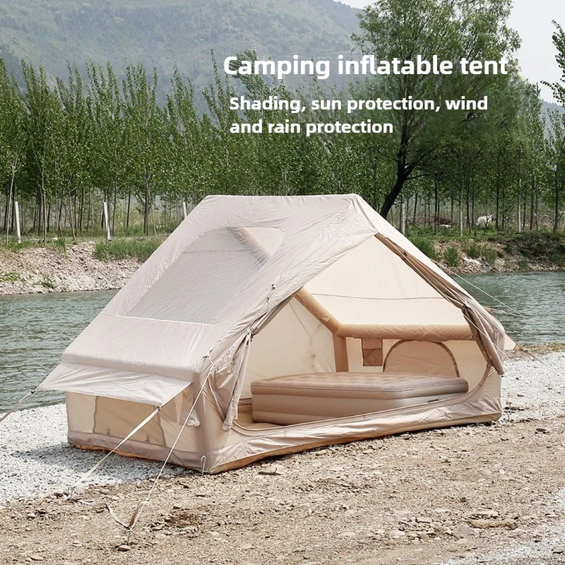 

Outdoor Travel Camping Waterproof Inflatable Tent Sun-proof Lightweight Inflatable Portable Tent Foldable Large Space Camp Tents