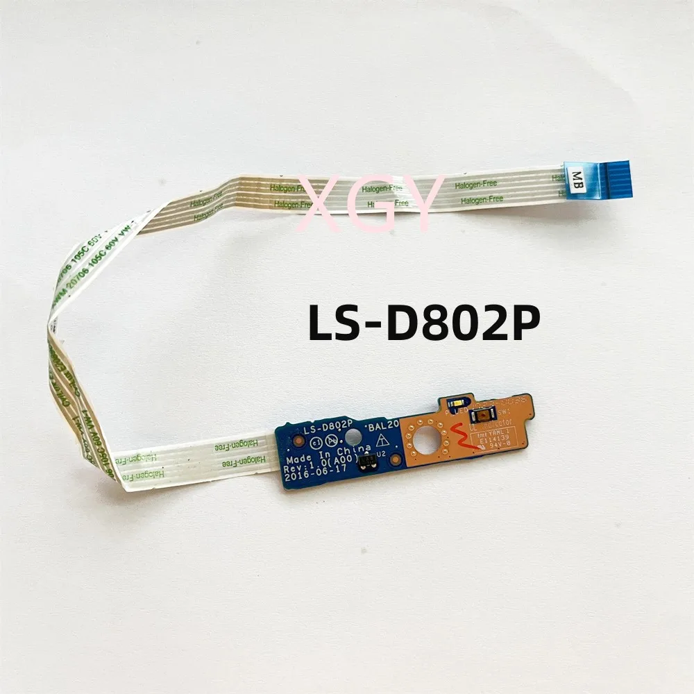 New For Dell Inspiron 15 5000 5567 5565 5768 5767 Power Button Board with Cable - LS-D802P 0D802P BAL20 NBX0001YY00 100% Test OK