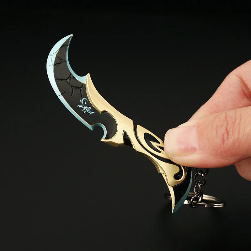 Valorant Game Anime Surrounding 9cm Fearless Contract Mini Streaming Moon Blade Rabbit Blade Soul Moon Xuan Blade Zinc Alloy Toy