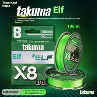 Takuma 8-Ply Fairy Pe Line 100m Sub-Line Multi-Layer Fishing Line For Long-Distance Shooting Is Wear-Resistant Fishing Line