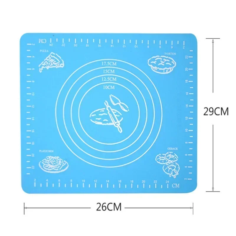 26x29cm Silicone Mat Kitchen Kneading Dough Baking Mat Dough Pastry Non-stick Pads Tools Accessories Cooking Tool Bakeware