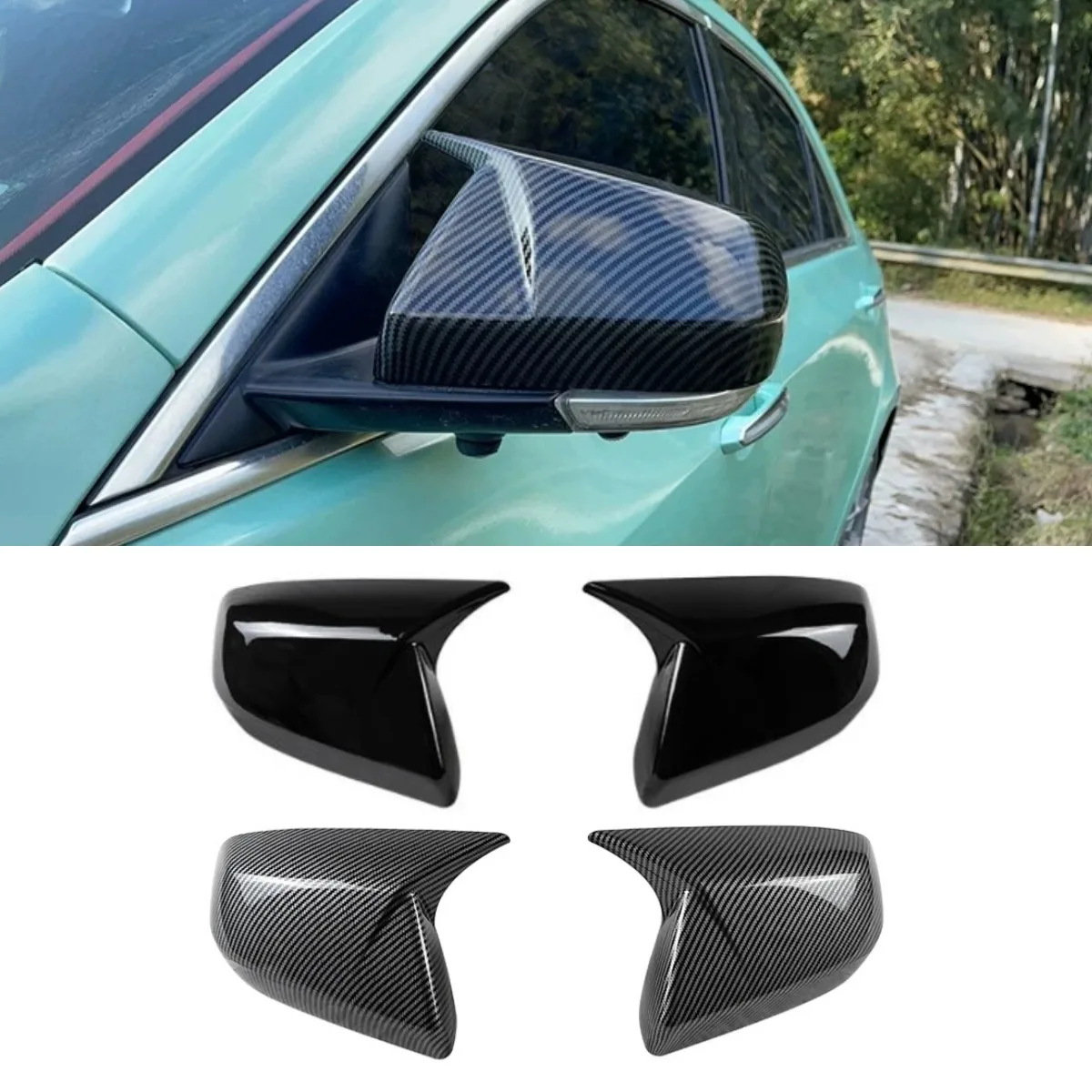 

Автомобильный чехол заднего вида, защитный чехол для бокового зеркала, колпачки для зеркал для Cadillac ATSL ATS/CT4, комплект кузова, автомобильные аксессуары