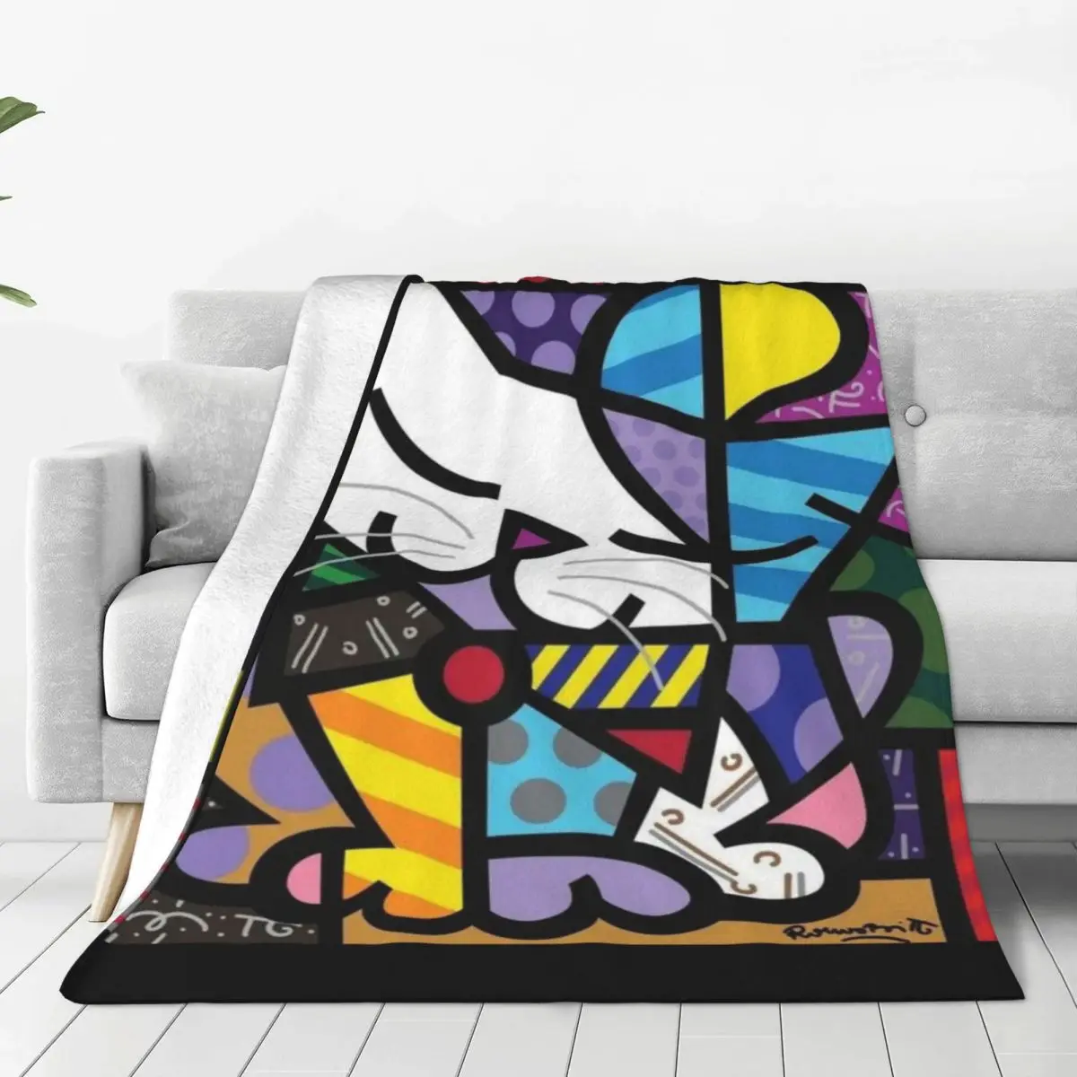 

Fluffy Baby Blanket Britto Anime Sofa Camp Nap Bedspread Cozy Flannel Blanket Bedroom Decor