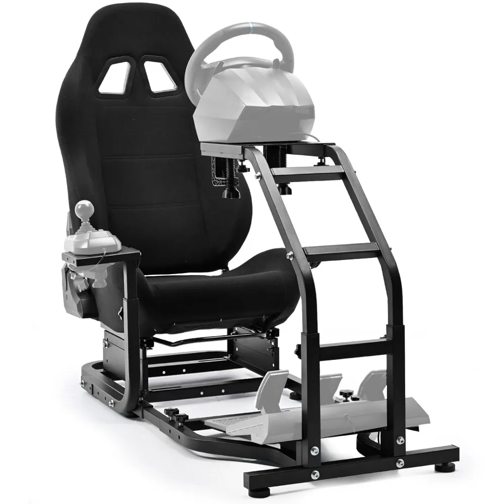 

Anman Racing Gaming Simulator Cockpit with Seat Fit for Logitech/Thrustmaster G25 G27 G29 G920 T300RS TX T300rs