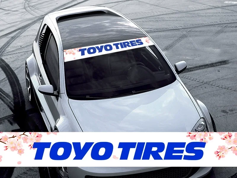 

Car Styling Vinyl Sticker Auto Front File Windscreen Windshield Visor Window Decals for Toyo Tires motorsports TWINCAM WORKS