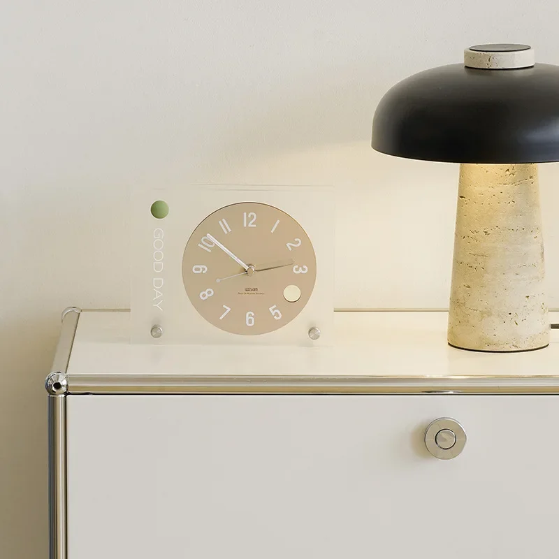 Creative Interior Desk Clock Premium Feel Petite Style Table Clock Bedroom Placement Exquisite Home Decor Reloj De Chimenea
