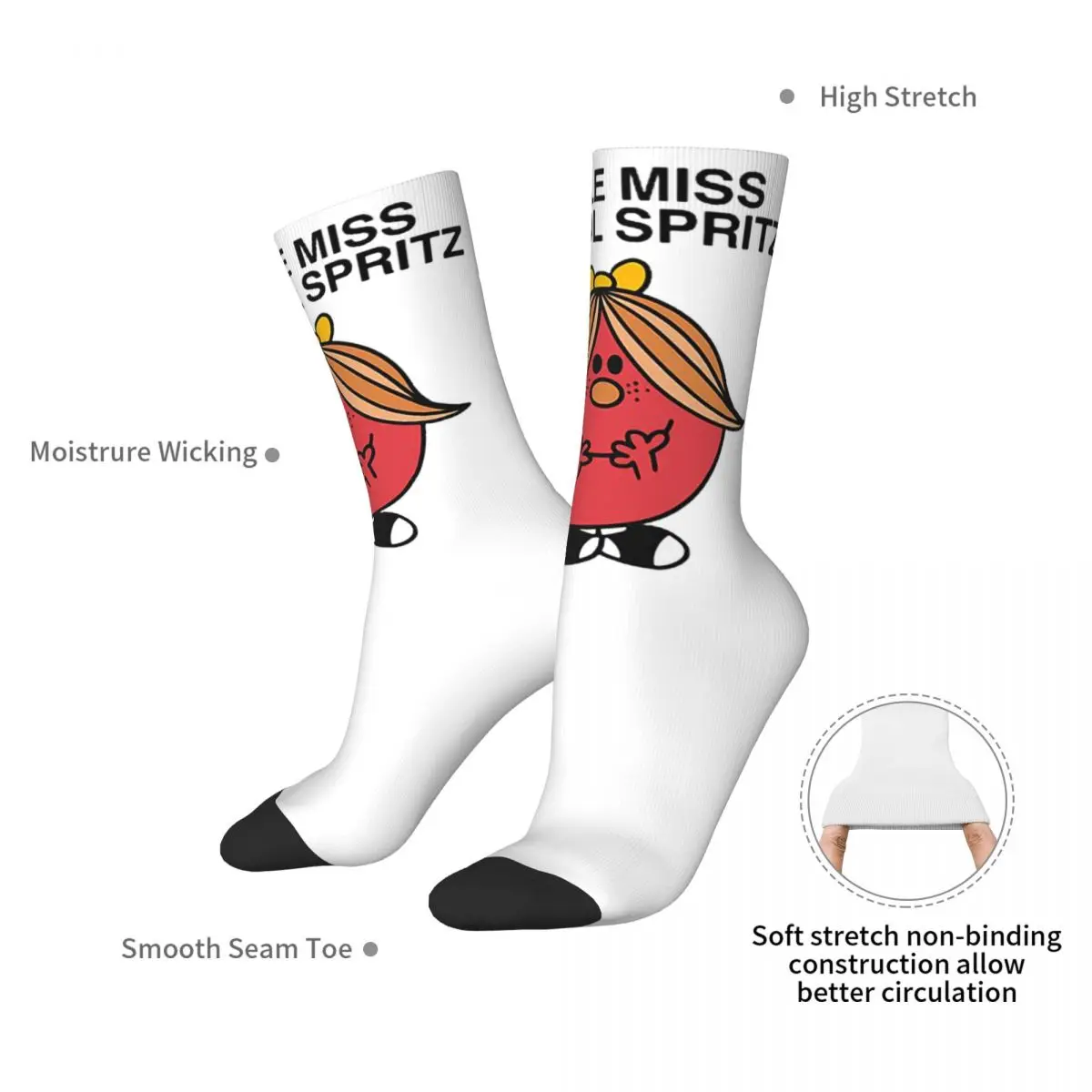 Little Miss Aperol Spritz Unisex Winter Socks Hip Hop Happy Socks Street Style Crazy Sock