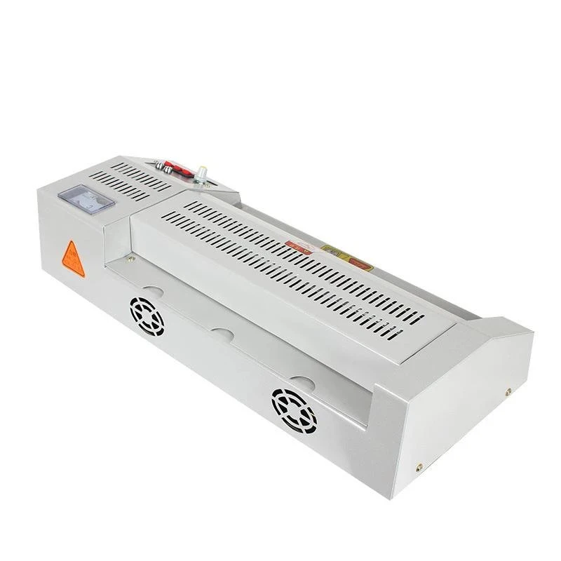 Mesin laminasi logam suhu dapat diatur, mesin Laminator logam panas dan dingin A3 foto A4 untuk kantor/rumah 4 rol 320mm