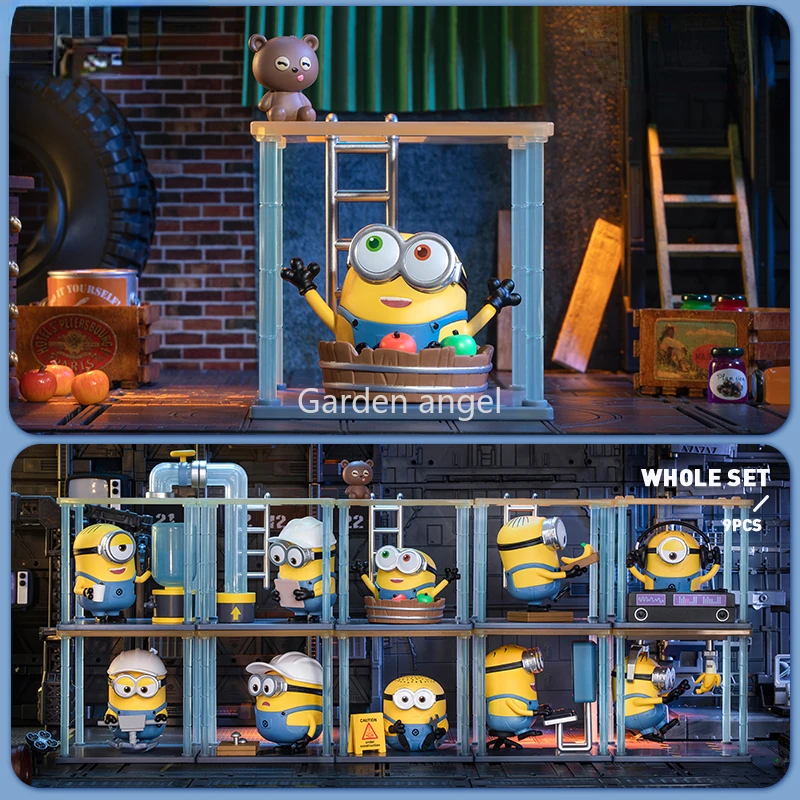 POP MART Minions At Work Series Blind Box Toy Caja Ciega Cute Kawaii Doll Action Figure Toys Caixas modello a sorpresa Mystery Box