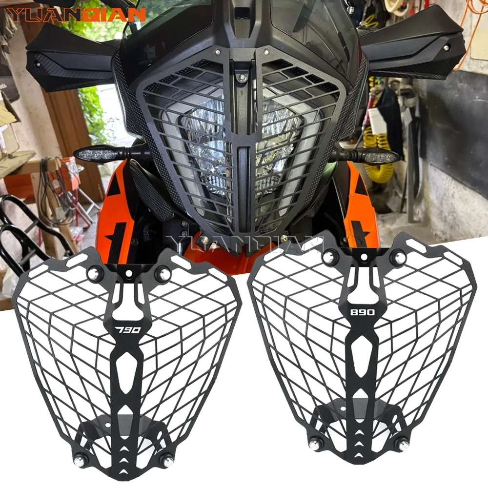 

Motorcycle Accessories Headlight Guard Head Light Lamp Protector Cover For 390 790 890 Adventure ADV R S 2019 2020 2021 - 2024