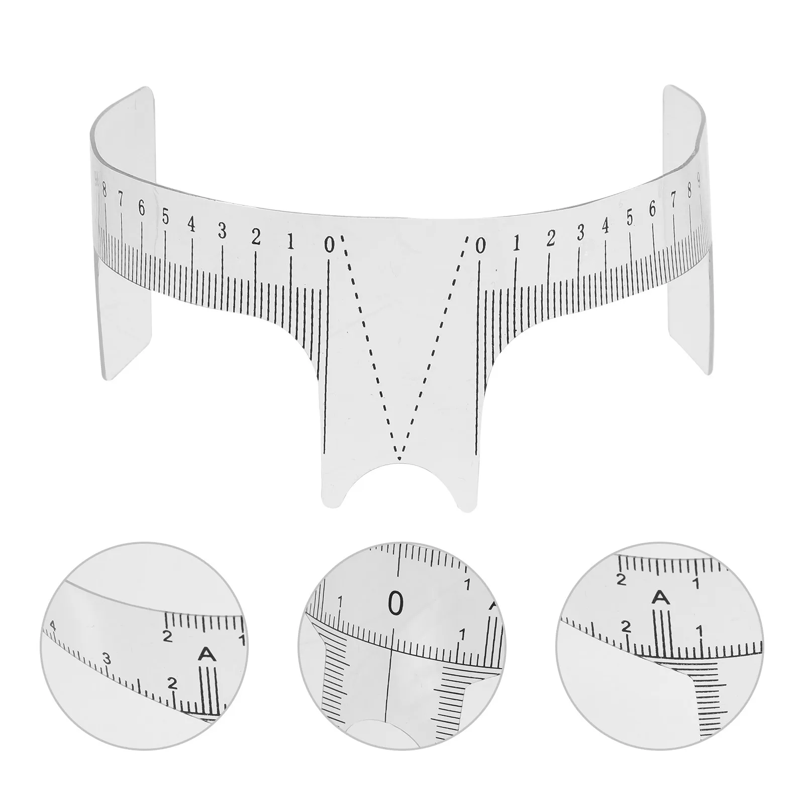 6Pcs Eyebrow Nose Ruler Stencil Set Washable Reusable Plastic Brow Positioning Guide for Symmetrical Brows Prep