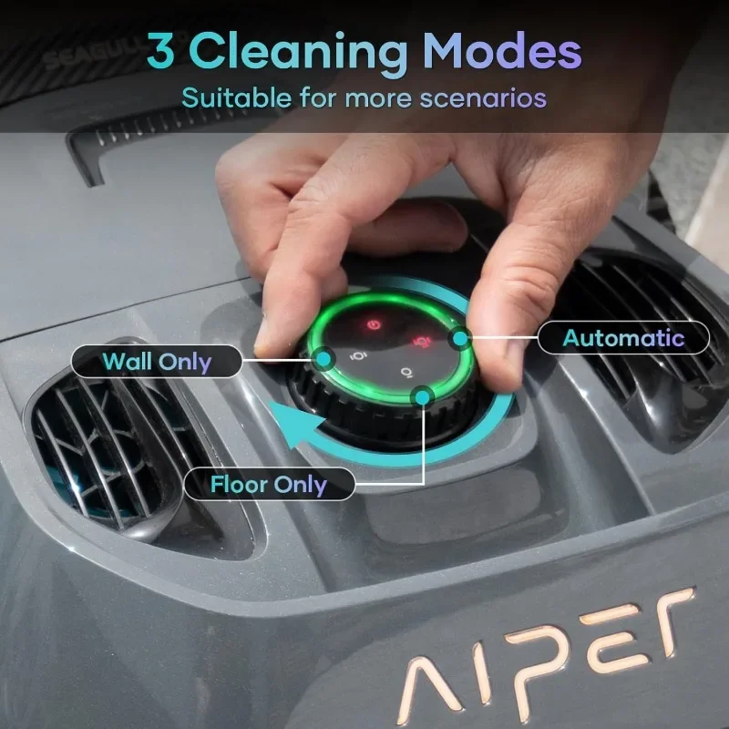 Pro Cordless Robotic Pool Cleaner, Wall Climbing Suction Pool Cleaner Lasts System, Navigation