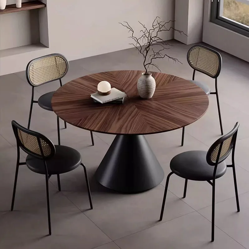 

Round Rustic Dining Tables Luxury Replica Living Room Makeup Center Nordic Dining Tables Modern Mesa Cocina Hotel Furniture HDH