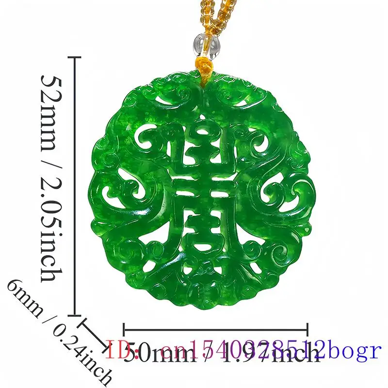 Green Real Jade Dragon Pendant Necklace Gift Vintage Charm Men Designer Accessories Chinese Stone Carved Jewelry Natural