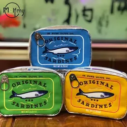 Travel Cosmetic Bags Canned Sardines Toiletry Bag Creative Portable Cute Big Capacity Zipper Multi-function for Weekend Vacation
