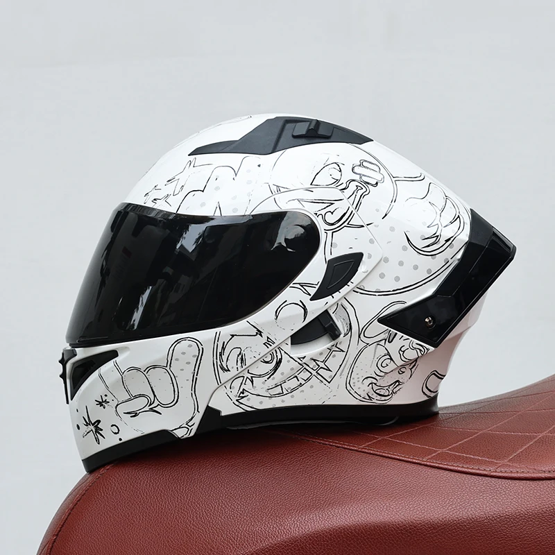 

ORZ-992-Unisex Dual Visor Modular Helmet DOT Approved ABS All Season Windproof Lightweight Commute Motorcycle Helmet