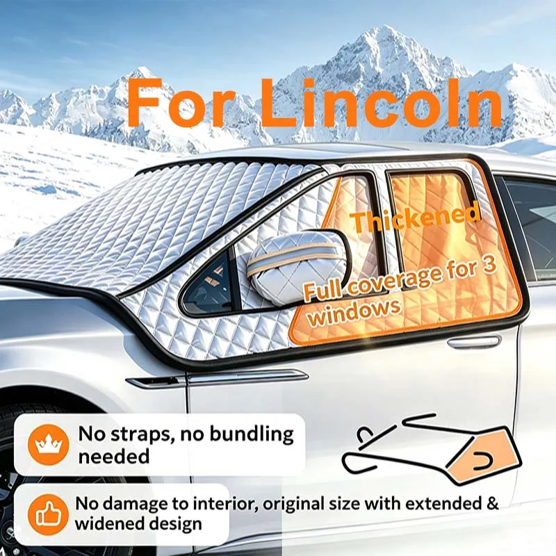 Car Windshield Snow Cover Waterproof Dustproof Half Car Protective Cover For Lincoln MKZ MKX Aviator Navigator Continental