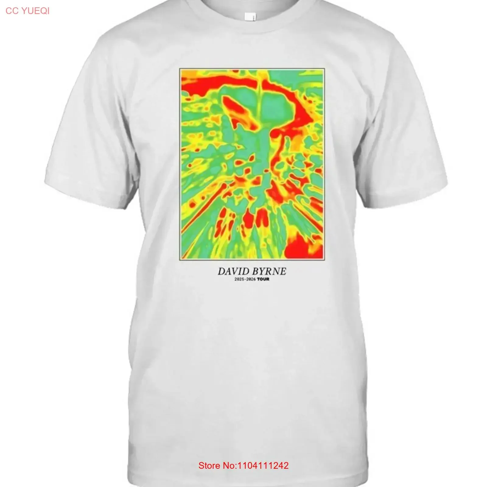 

David Byrne 2025 2026 Tour T Shirt Who Is The Sky Concert vintage Washed Unisex homme fashion streetwear Slightly Casual