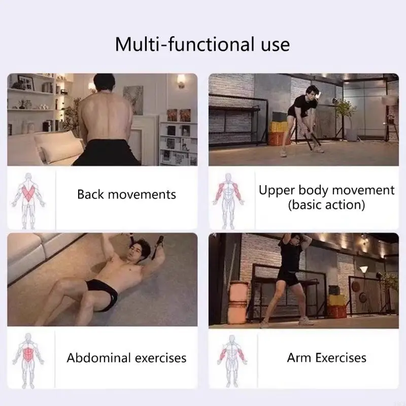2 قطعة حبال بناء العضلات العضلة ذات الرأسين ثلاثية الرؤوس مقوي معدات اللياقة البدنية الرياضية