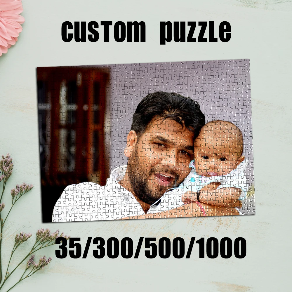 35/300/500/1000 Stück personalisiertes Familienpuzzle mit individuellem Foto. Laden Sie ein Foto hoch, um ein individuelles Puzzle zu erstellen. Einzigartiges Geschenk für Familie und Freunde