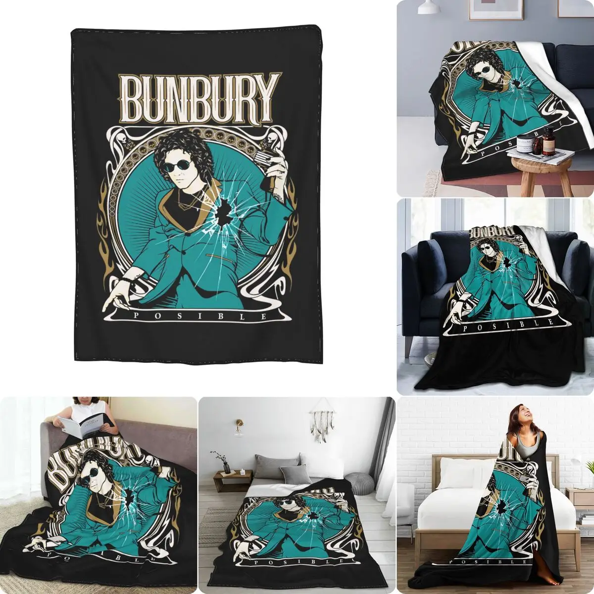 Enriques Bunbury Merch Bunbury Ultra-Soft Micro Fleece Blanket Coral Fleece