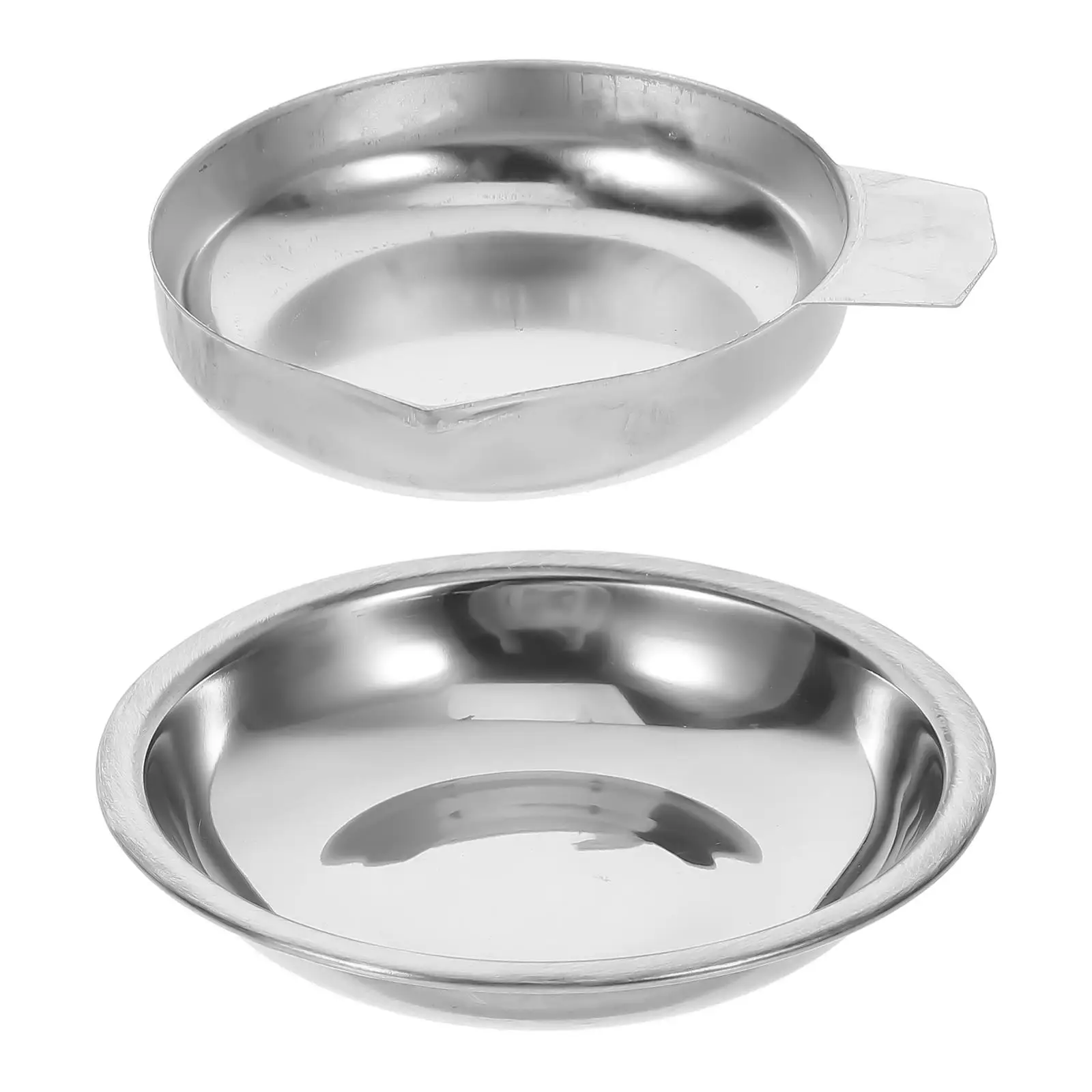 2Pcs Stainless Steel Weighing Pan Electronic Scale Tray Measuring Bowl Jewelry Tool Precise Weighting Solution