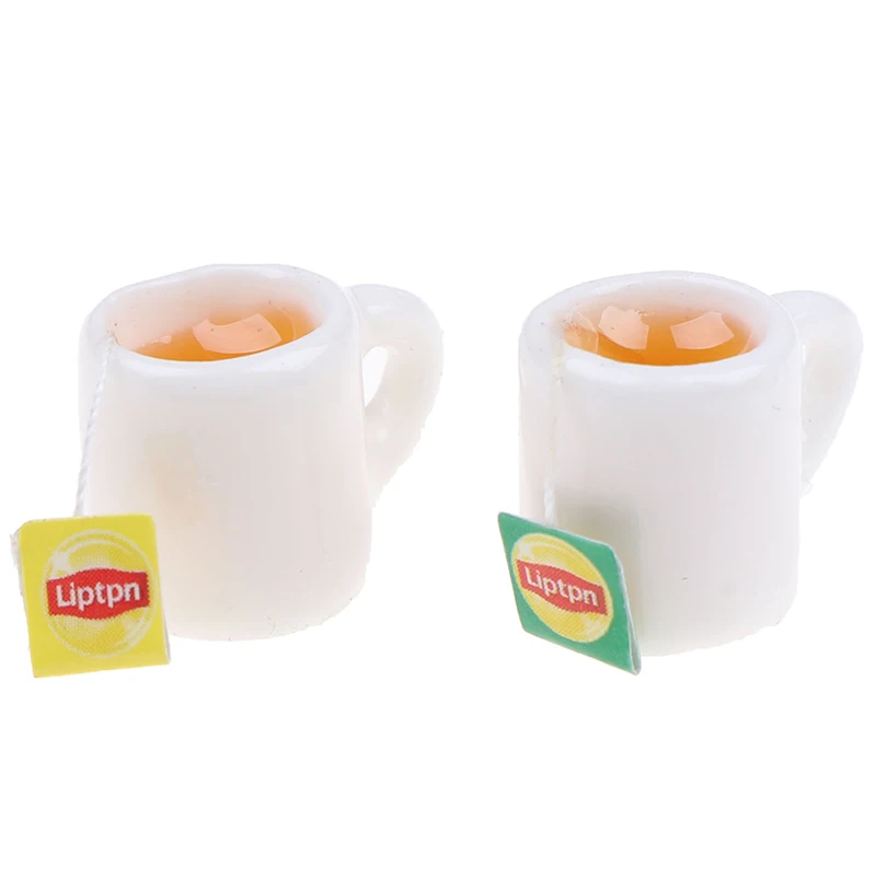 2個/セット 1:12 ドールハウス ミニチュア カップ 白いマグカップ 水/飲み物カップ ティーカップ モデル 子供ごっこ遊びおもちゃ ドールハウス装飾アクセサリー