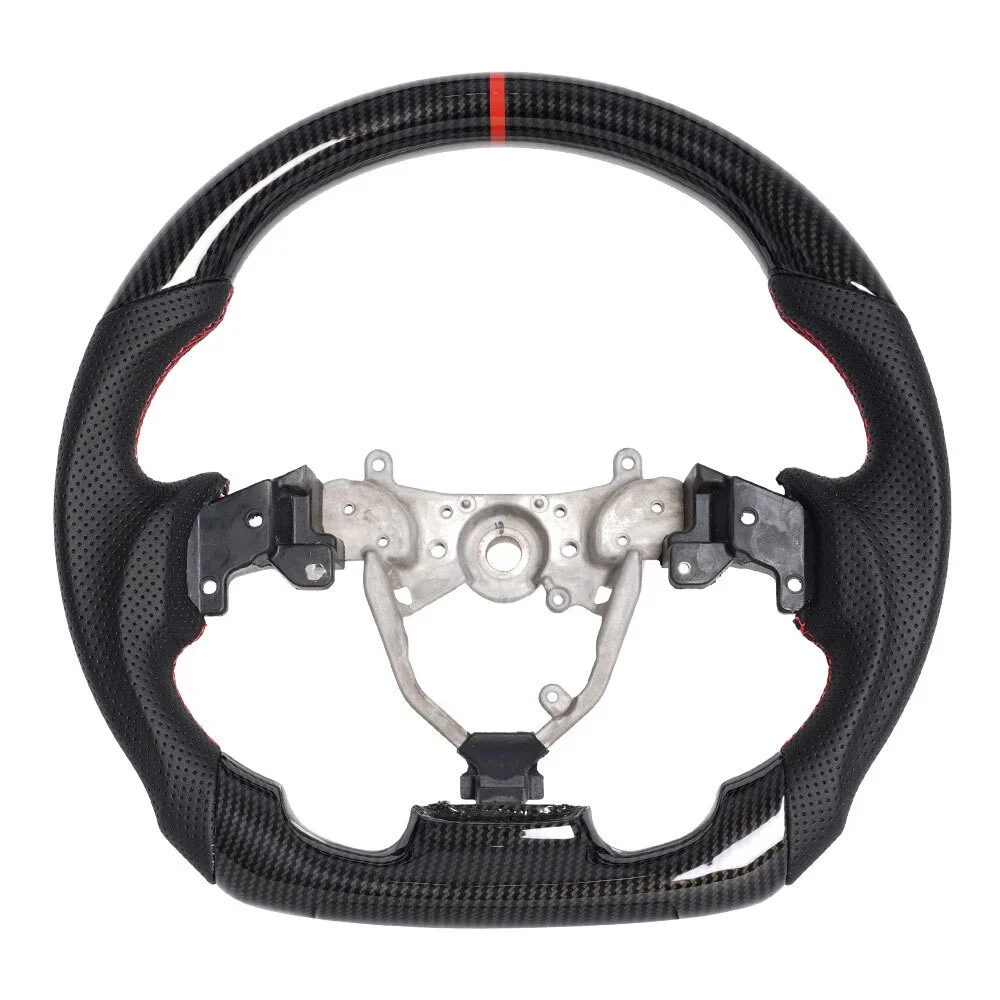 

Руль из настоящего карбона с красной центральной линией, подходит для LEXUS IS 250 300 350 ISF 2006-2012, с перфорированной кожаной отделкой.