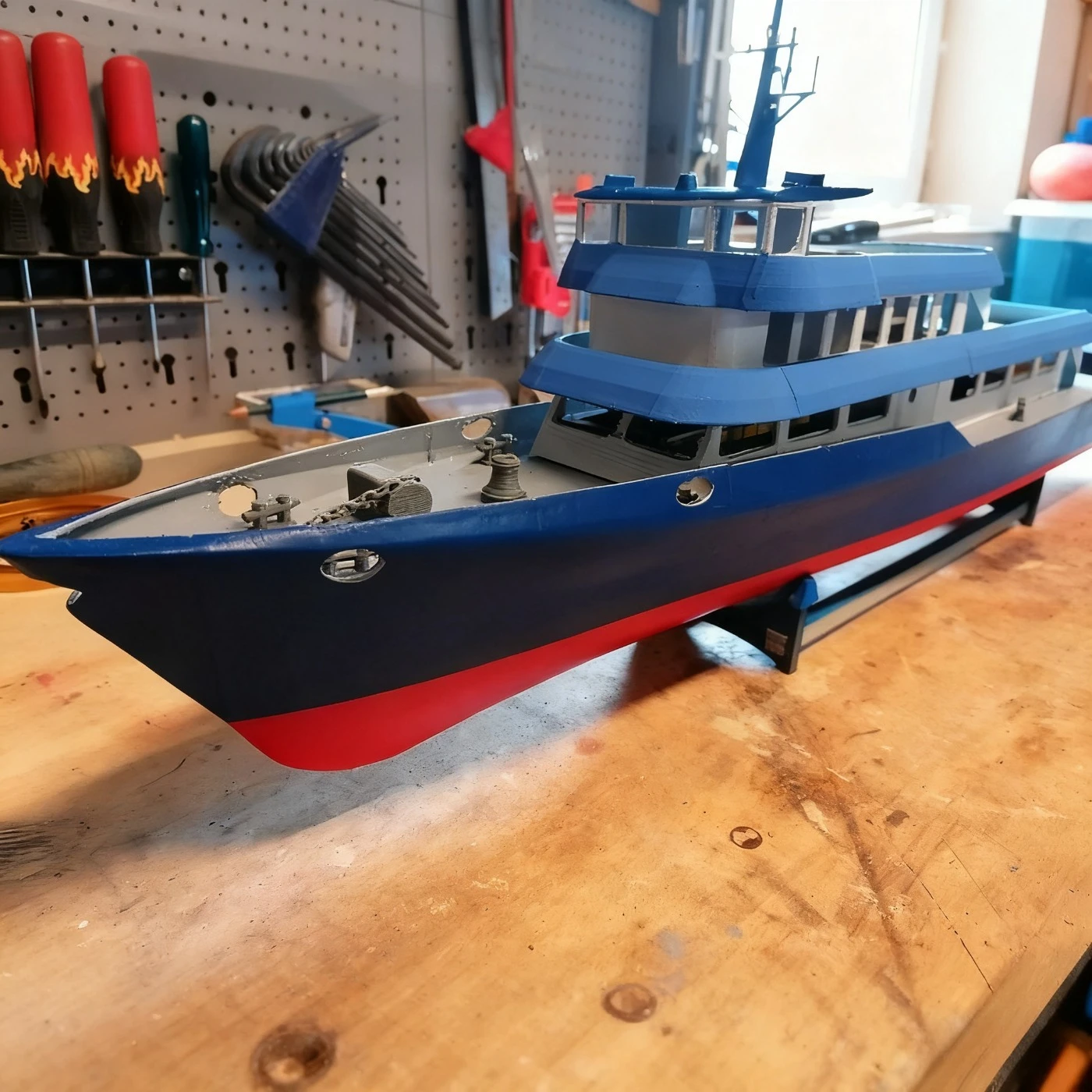 RC السفن 75.4 سنتيمتر ثلاثة مضخة فرش السيارات التحكم عن بعد نهر العبارة قارب عالية الدقة ثلاثية الأبعاد مطبوعة RC Schiffe أطقم منمذجة لعبة