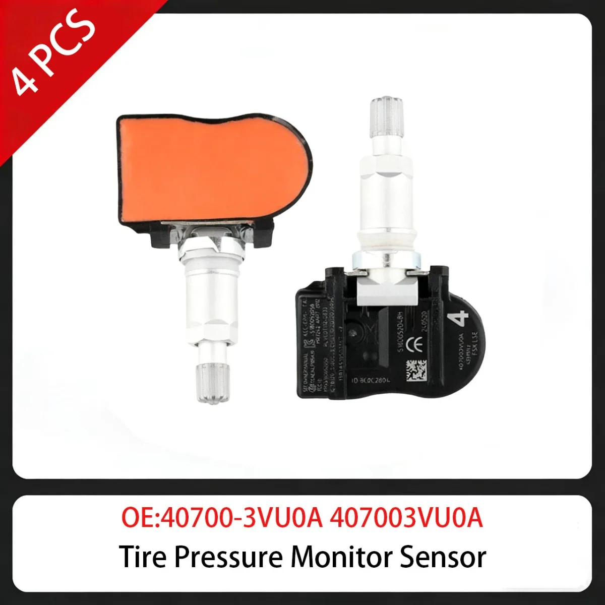 

4 шт. датчик контроля давления в шинах 40700-3VU0A 407003VU0A 433 МГц для Infiniti QX50 Nissan Altima Rogue Sentra Micra Leaf